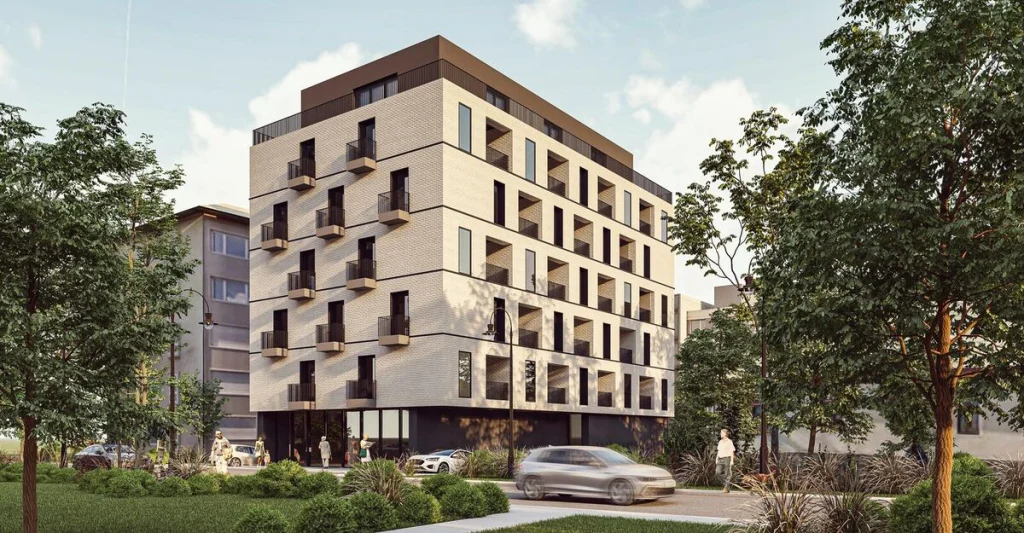 Locuințe colective S+P+5E cu spații comerciale